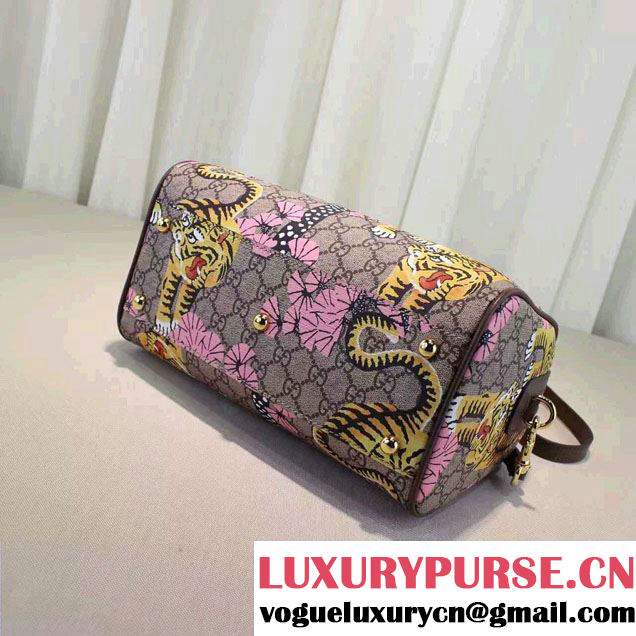 Gucci Bengal Top Handle Small Boston Bag 409529 Pink 2016
