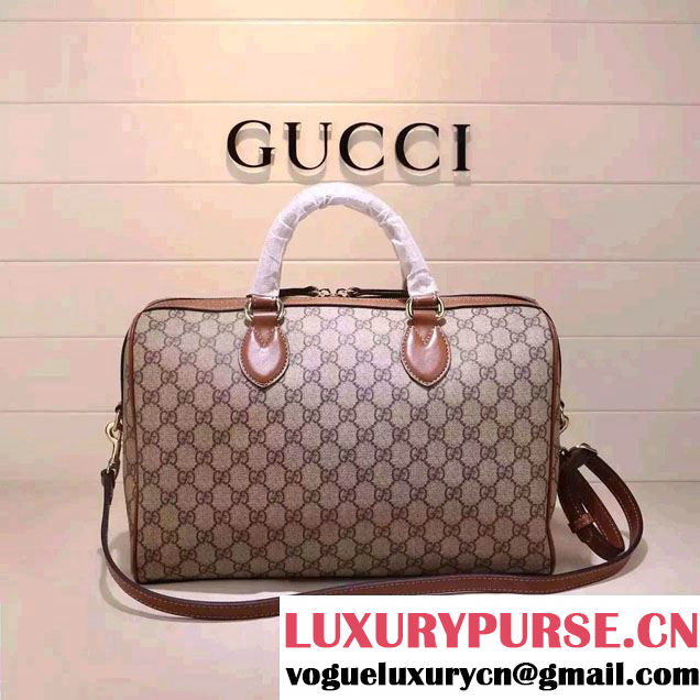 Gucci Top Handle Medium Boston Bag 409527 Embroidered Bee Flower 2016