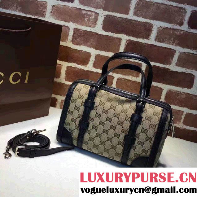 Gucci GG Canvas Classic Top Handle Small Bag 387601 Black