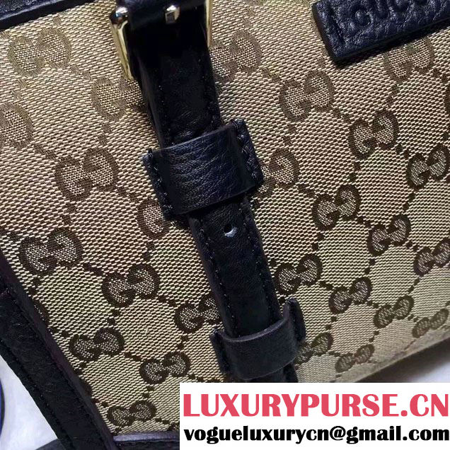 Gucci GG Canvas Classic Top Handle Small Bag 387601 Black
