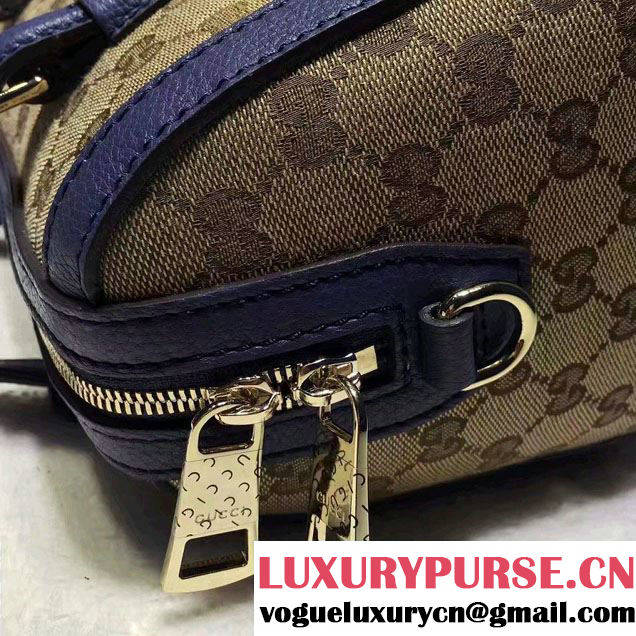 Gucci GG Canvas Classic Top Handle Small Bag 387601 Blue
