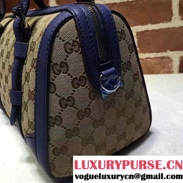 Gucci GG Canvas Classic Top Handle Small Bag 387601 Blue
