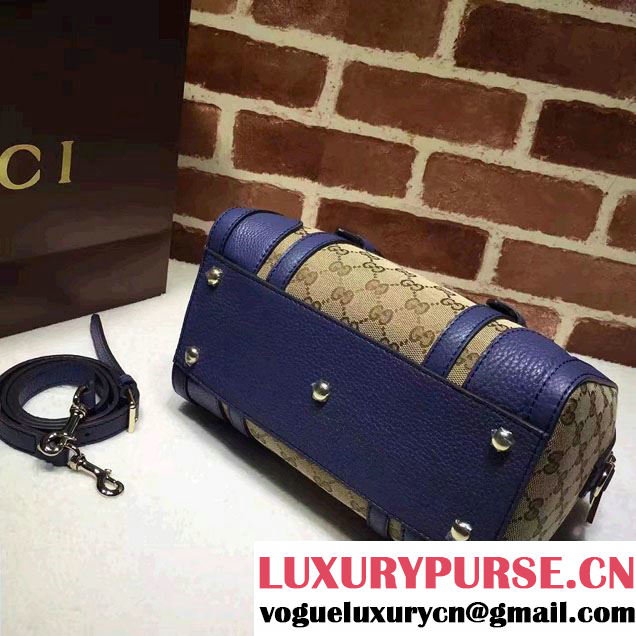Gucci GG Canvas Classic Top Handle Small Bag 387601 Blue