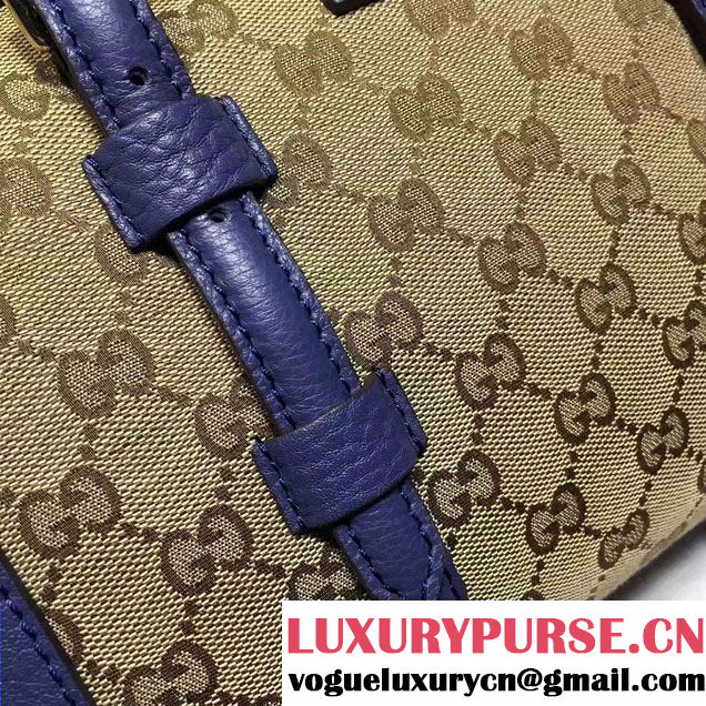 Gucci GG Canvas Classic Top Handle Small Bag 387601 Blue