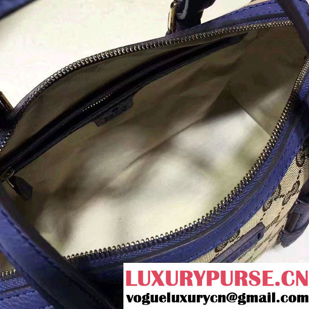 Gucci GG Canvas Classic Top Handle Small Bag 387601 Blue