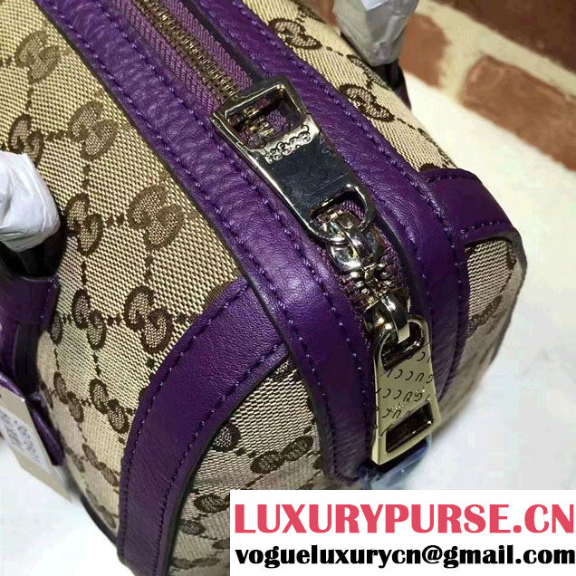 Gucci GG Canvas Classic Top Handle Small Bag 387601 Purple