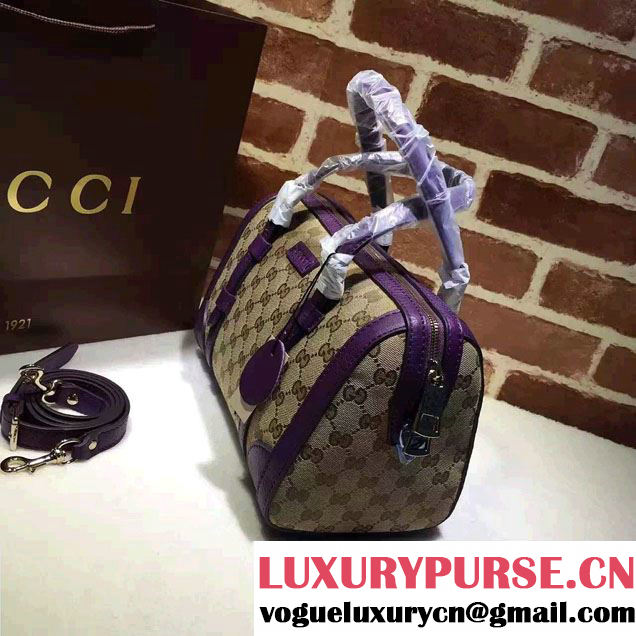 Gucci GG Canvas Classic Top Handle Small Bag 387601 Purple