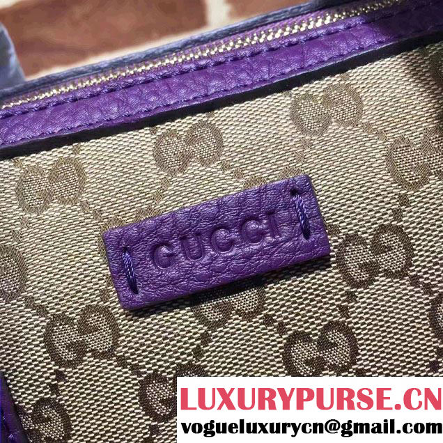 Gucci GG Canvas Classic Top Handle Small Bag 387601 Purple