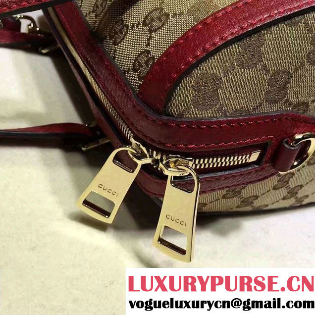 Gucci GG Canvas Classic Top Handle Small Bag 387601 Red
