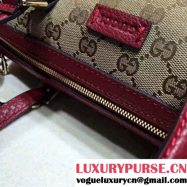 Gucci GG Canvas Classic Top Handle Small Bag 387601 Red