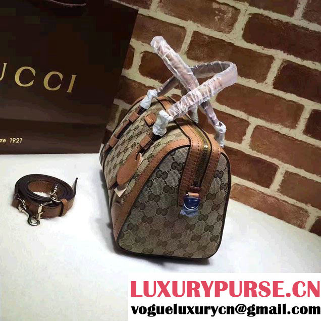 Gucci GG Canvas Classic Top Handle Small Bag 387601 Apricot