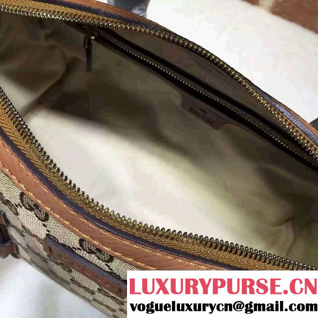 Gucci GG Canvas Classic Top Handle Small Bag 387601 Apricot