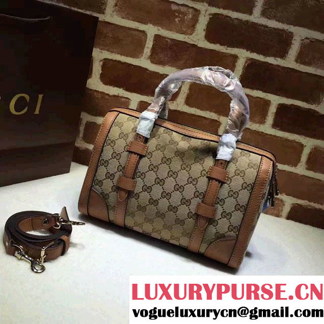 Gucci GG Canvas Classic Top Handle Small Bag 387601 Apricot