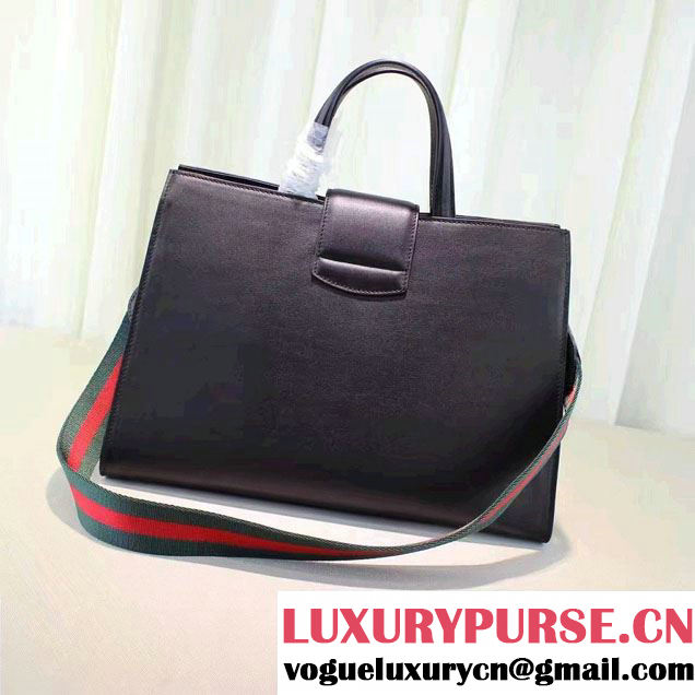 Gucci Dionysus Leather Top Handle Large Bag 444167 Black 2016