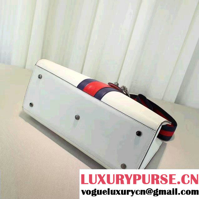 Gucci Dionysus Leather Top Handle Large Bag 444167 White 2016