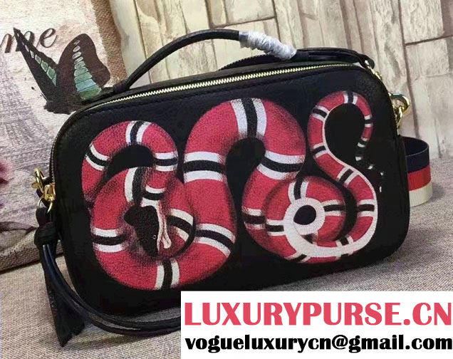 Gucci Snake Print Leather Top Handle Small Bag 453565 2016