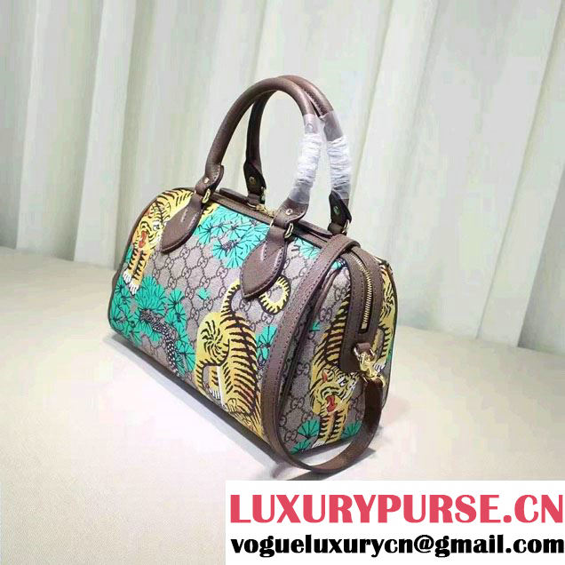 Gucci Bengal Top Handle Small Boston Bag 409529 Green 2016