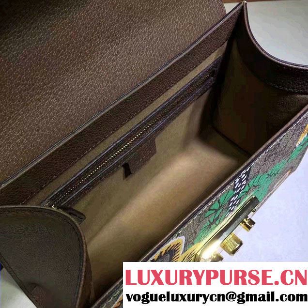 Gucci Padlock Bengal Top Handle Small Bag 453188 Green 2016