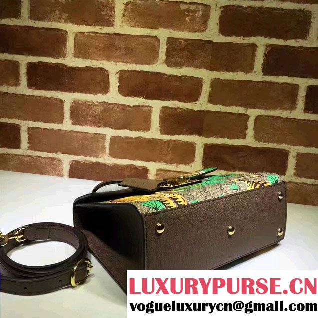 Gucci Padlock Bengal Top Handle Small Bag 453188 Green 2016