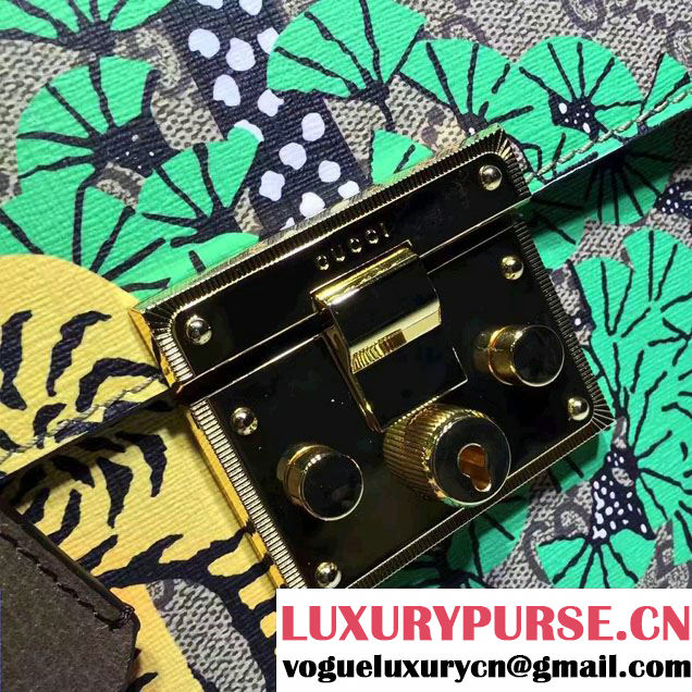 Gucci Padlock Bengal Top Handle Small Bag 453188 Green 2016