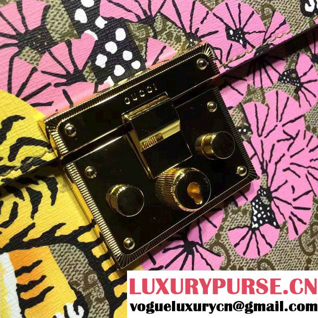 Gucci Padlock Bengal Top Handle Small Bag 453188 Pink 2016