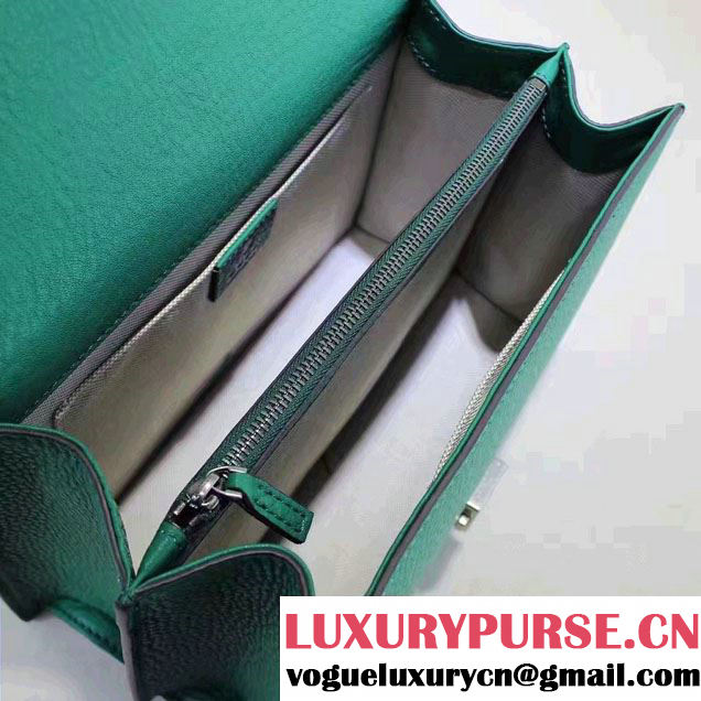 Gucci Dionysus Textured Leather Top Handle Medium Bag 448075 Green 2016