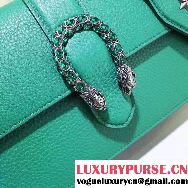 Gucci Dionysus Textured Leather Top Handle Medium Bag 448075 Green 2016