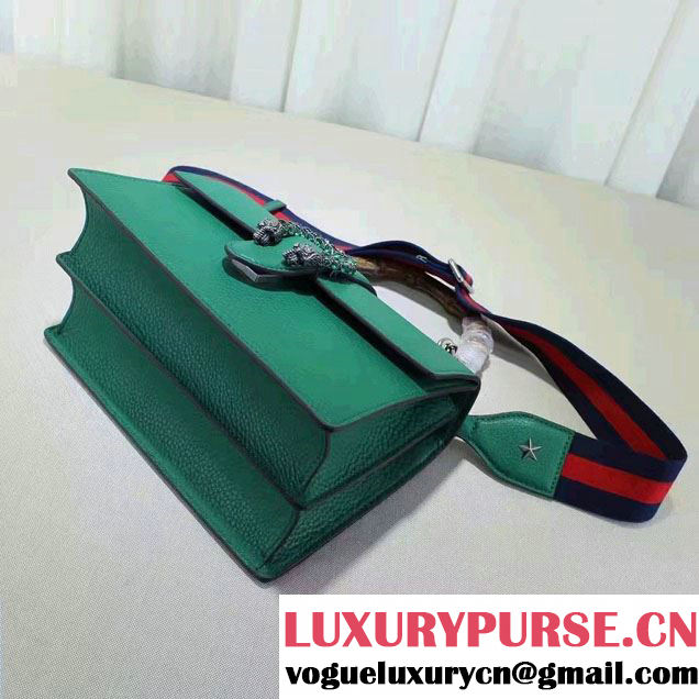 Gucci Dionysus Textured Leather Top Handle Medium Bag 448075 Green 2016