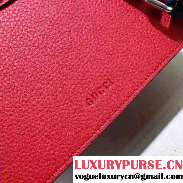 Gucci Dionysus Textured Leather Top Handle Medium Bag 448075 Red 2016
