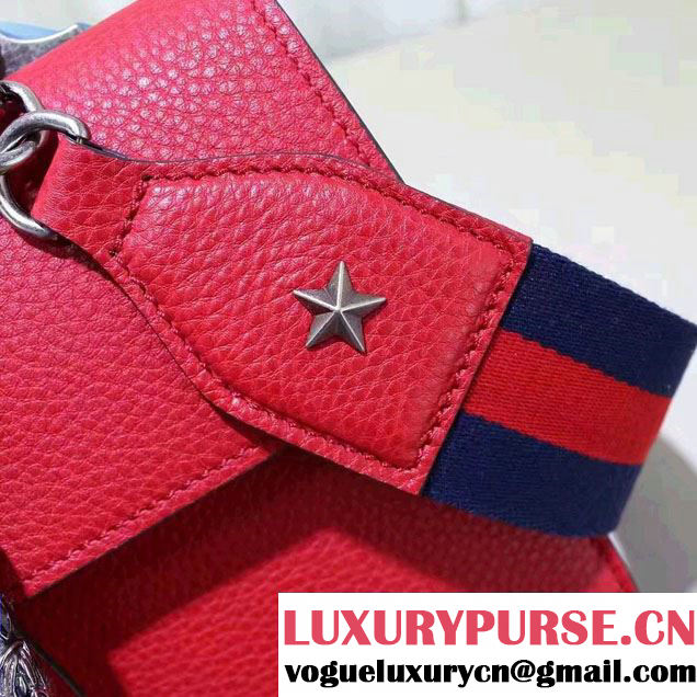 Gucci Dionysus Textured Leather Top Handle Medium Bag 448075 Red 2016