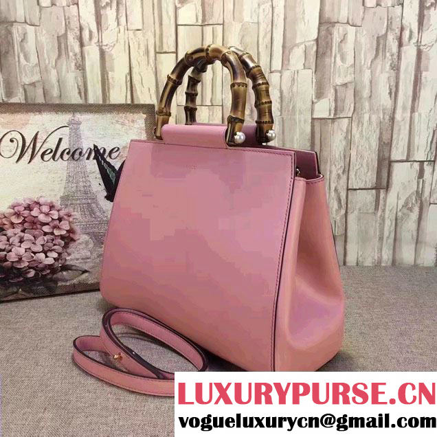 Gucci Nymphea Leather Top Handle Medium Bag 453766 Pink 2016