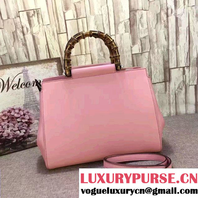 Gucci Nymphea Leather Top Handle Medium Bag 453766 Pink 2016