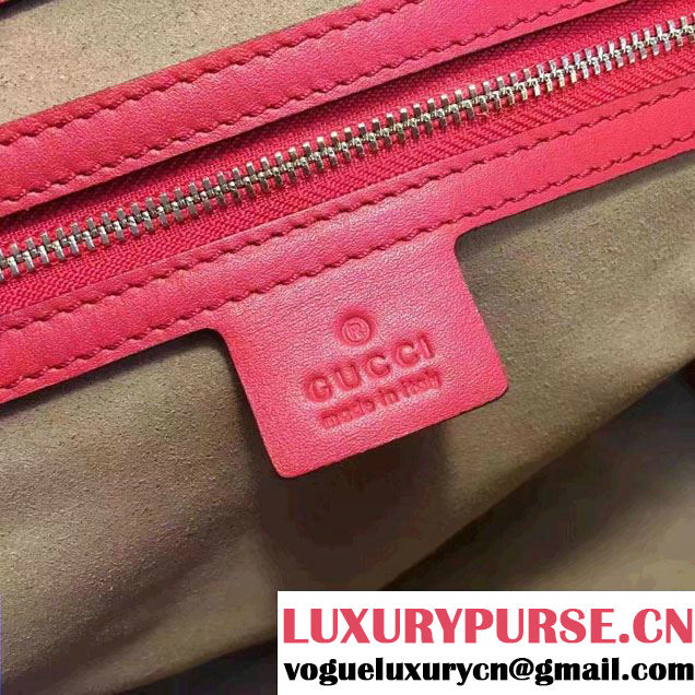 Gucci Nymphea Leather Top Handle Medium Bag 453766 Red 2016