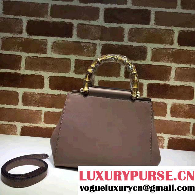 Gucci Nymphea Leather Top Handle Small Bag 453767 Nude Pink 2016