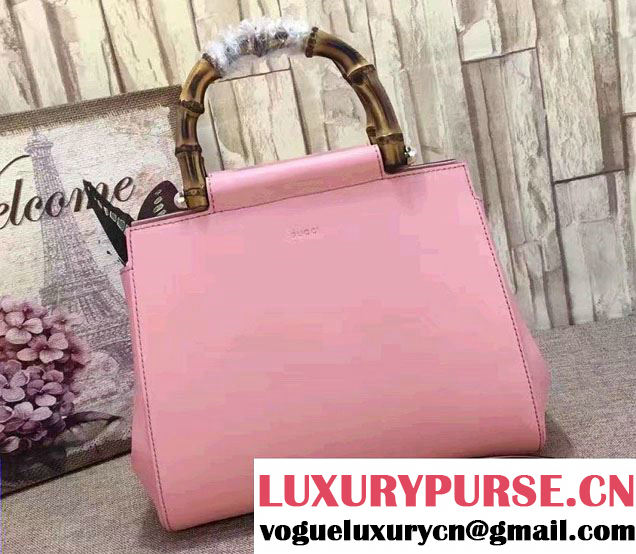 Gucci Nymphea Leather Top Handle Small Bag 453767 Pink 2016