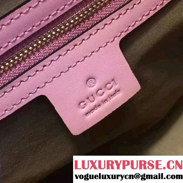 Gucci Nymphea Leather Top Handle Small Bag 453767 Pink 2016