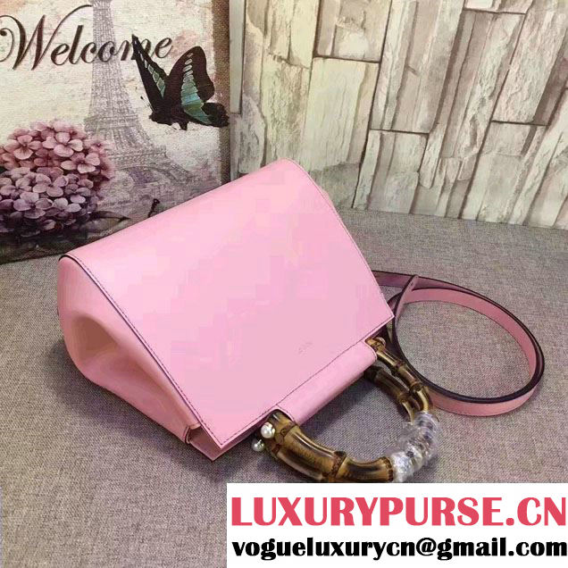 Gucci Nymphea Leather Top Handle Small Bag 453767 Pink 2016