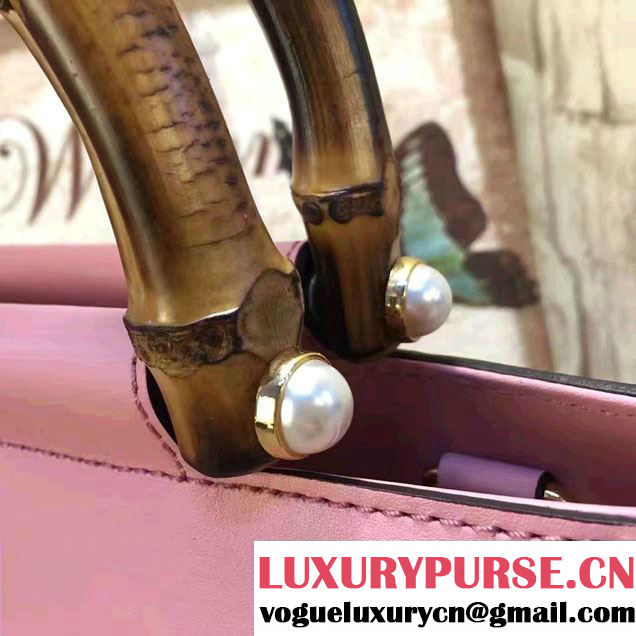 Gucci Nymphea Leather Top Handle Small Bag 453767 Pink 2016