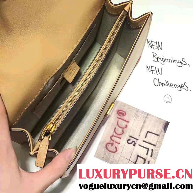 Gucci Dionysus Leather Top Handle Large Bag 421999 White/Green 2016