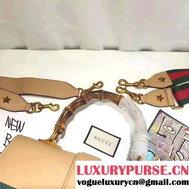 Gucci Dionysus Leather Top Handle Large Bag 421999 White/Green 2016
