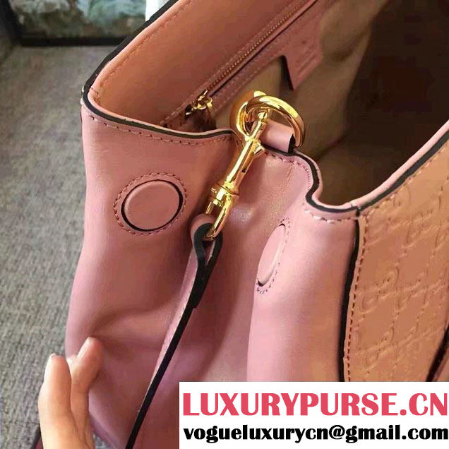 Gucci Soft Signature Top Handle Large Bag 453704 Pink 2017
