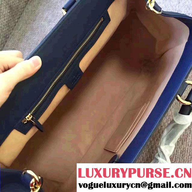 Gucci Soft Signature Top Handle Large Bag 453704 Blue 2017