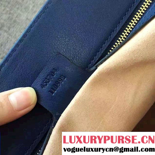 Gucci Soft Signature Top Handle Large Bag 453704 Blue 2017