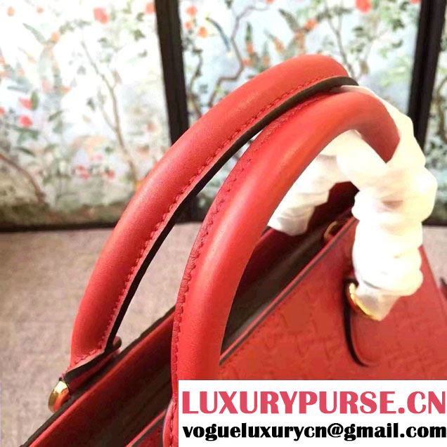 Gucci Soft Signature Top Handle Large Bag 453704 Red 2017