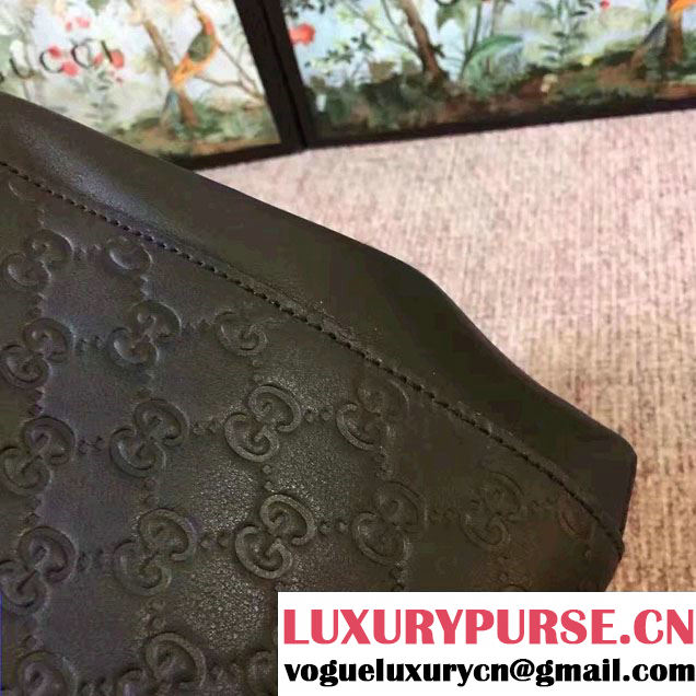 Gucci Soft Signature Top Handle Large Bag 453704 Black 2017