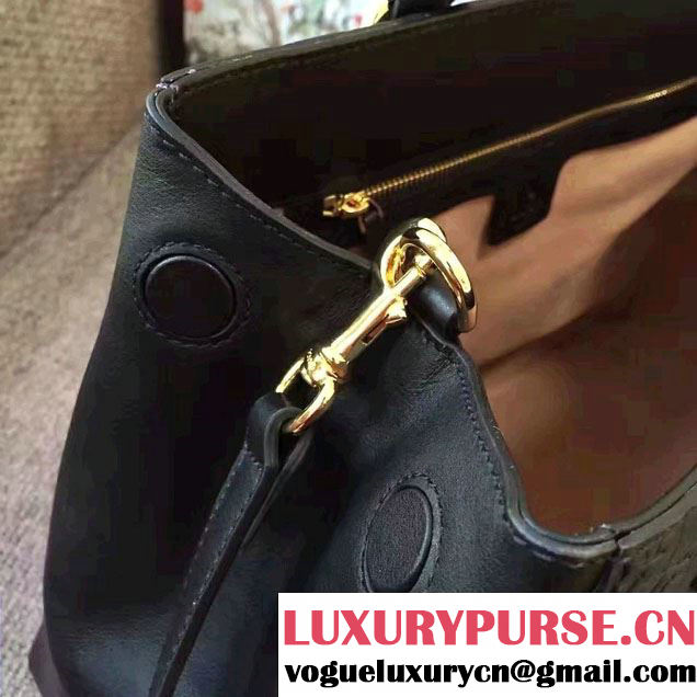 Gucci Soft Signature Top Handle Large Bag 453704 Black 2017