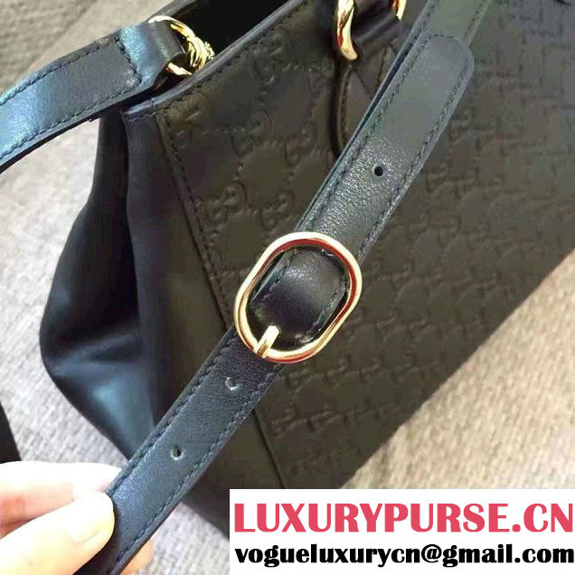 Gucci Soft Signature Top Handle Large Bag 453704 Black 2017