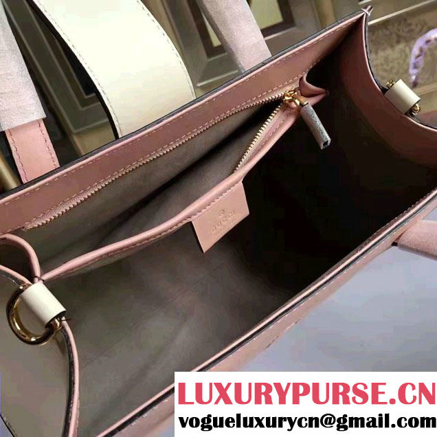 Gucci Bamboo Buckle Top Handle Bag 453756 Pink 2017