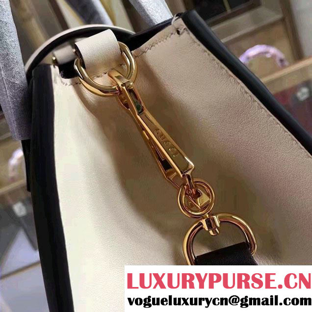 Gucci Bamboo Buckle Top Handle Bag 453756 Black 2017