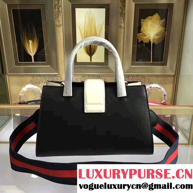 Gucci Bamboo Buckle Top Handle Bag 453756 Black 2017